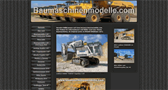 Desktop Screenshot of baumaschinenmodelle.com