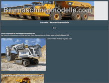 Tablet Screenshot of baumaschinenmodelle.com